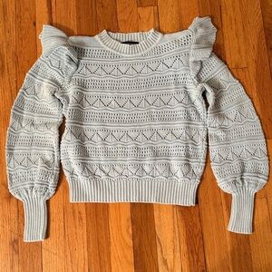 Generation Love Light Blue Ruffle Sweater